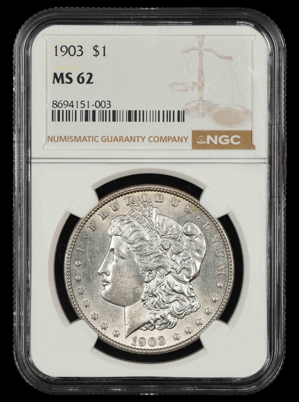 1903 $1 NGC MS 62