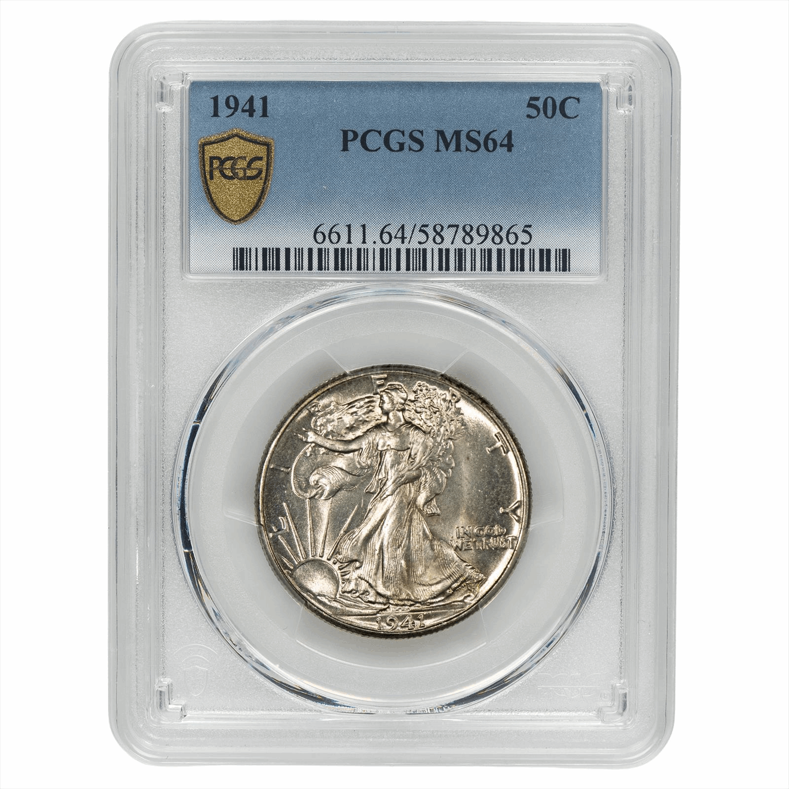 1941 Walking Liberty Half Dollar 50C PCGS MS 64