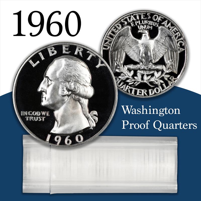 1960 Proof Washington Quarter Roll 