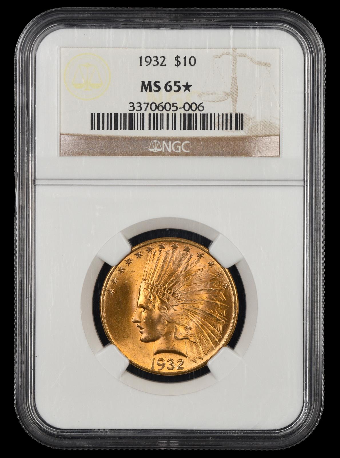1932 $10 Gold NGC MS 65 *