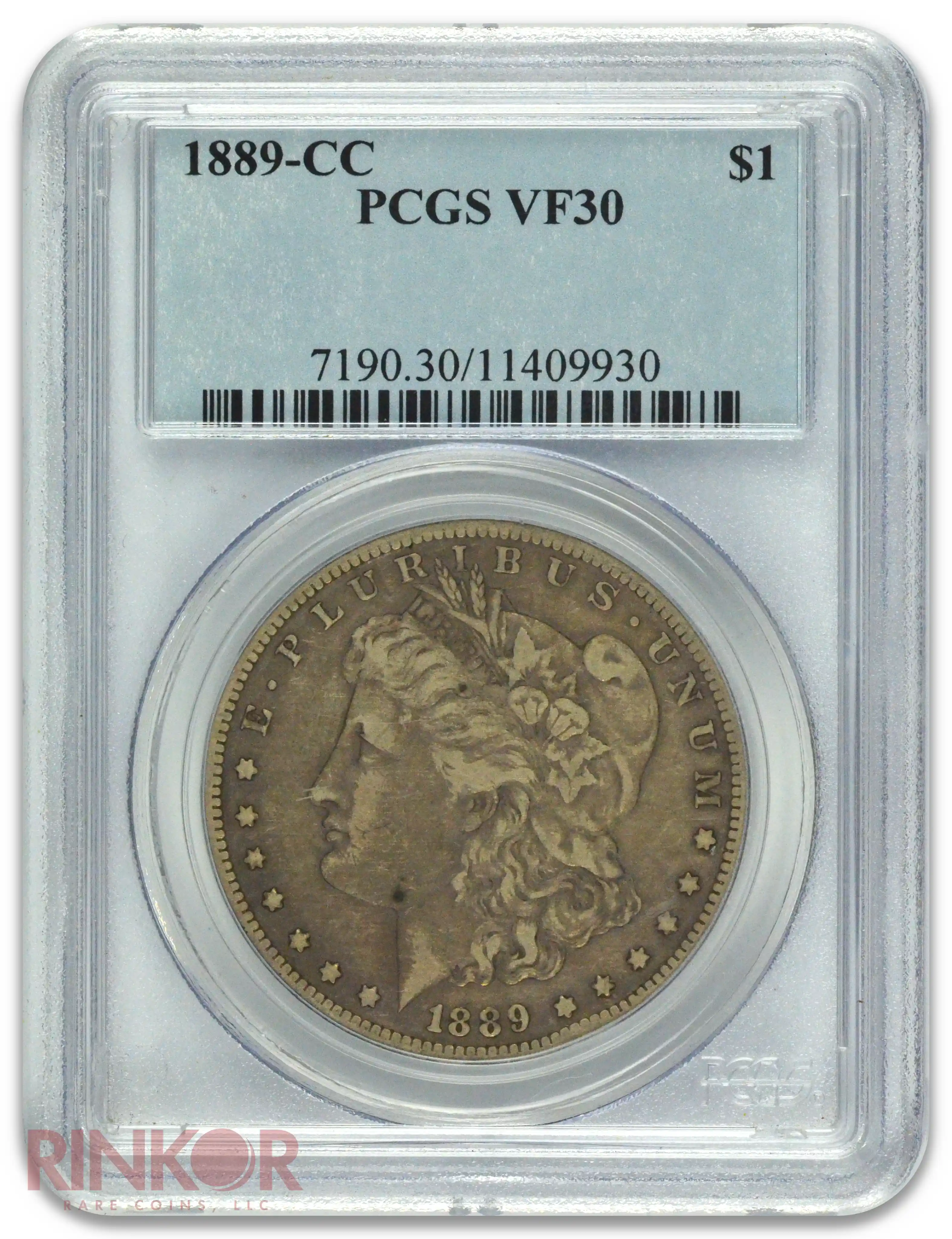 1889-CC $1 Morgan Dollar PCGS VF-30