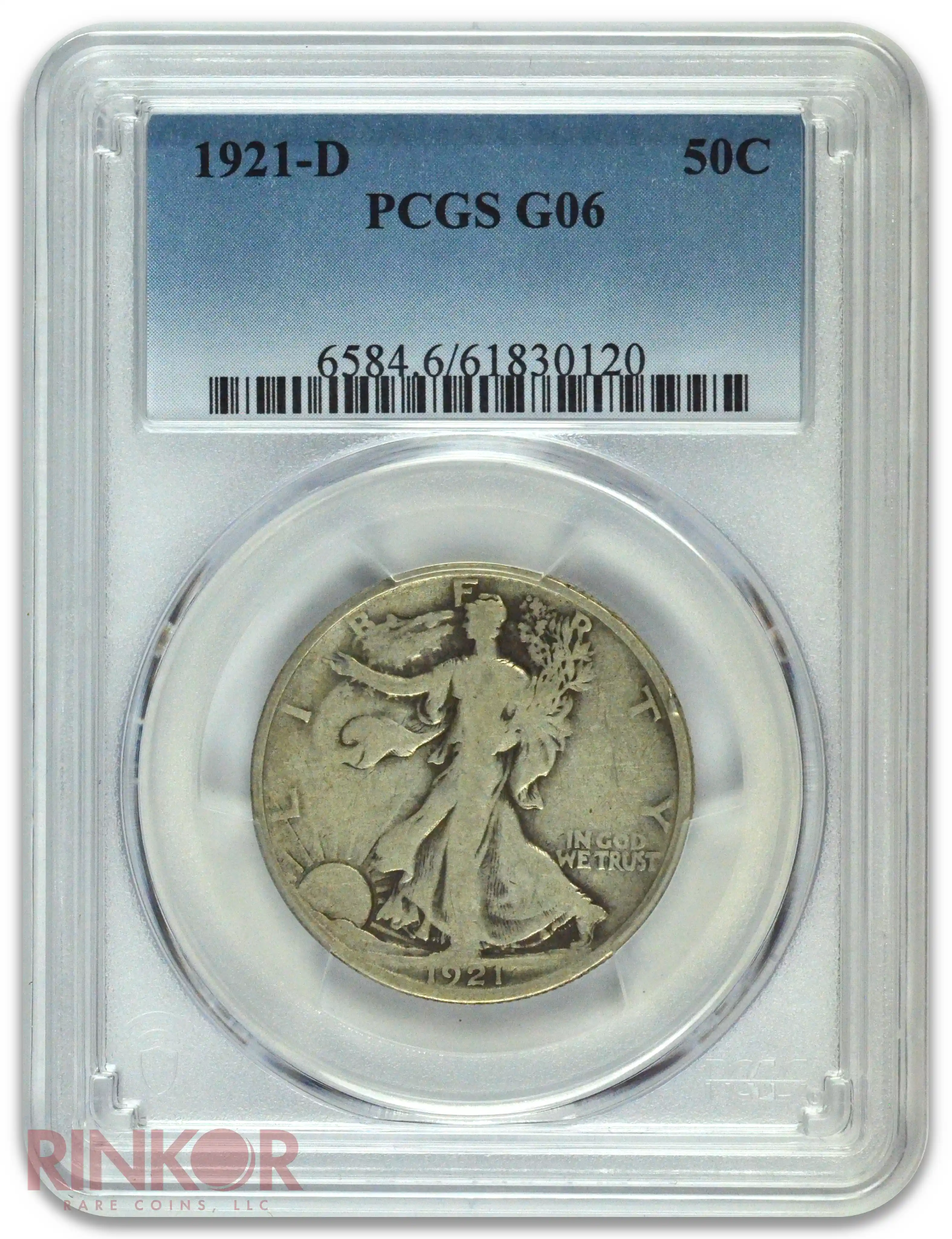 1921-D Walking Liberty Half Dollar PCGS G-06