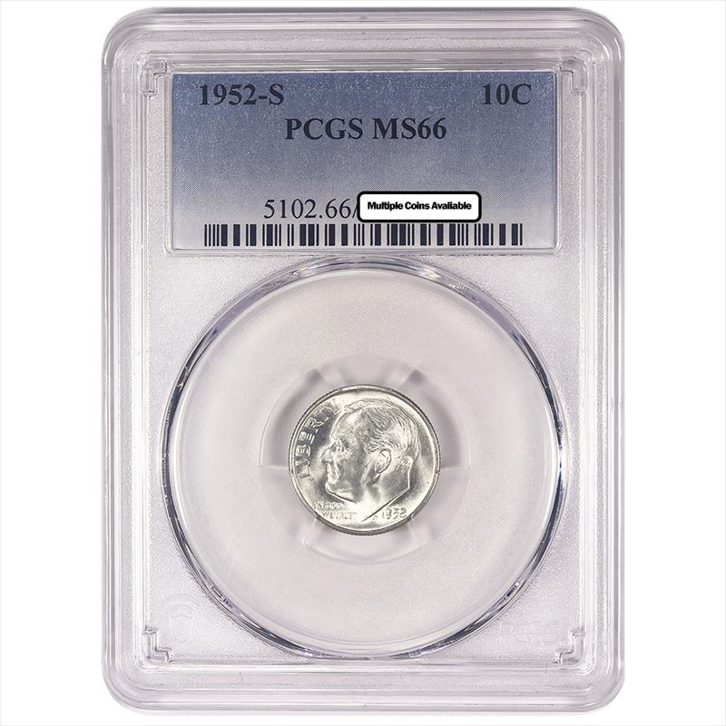 1952-S Roosevelt Dime 10C PCGS  MS66 -Multiple Coins Available-