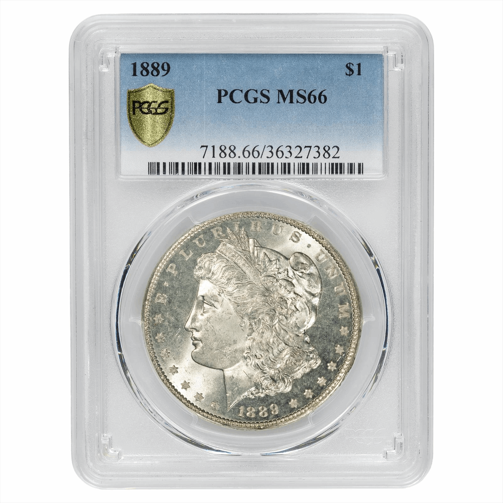 1889 Morgan Silver Dollar $1 PCGS MS 66
