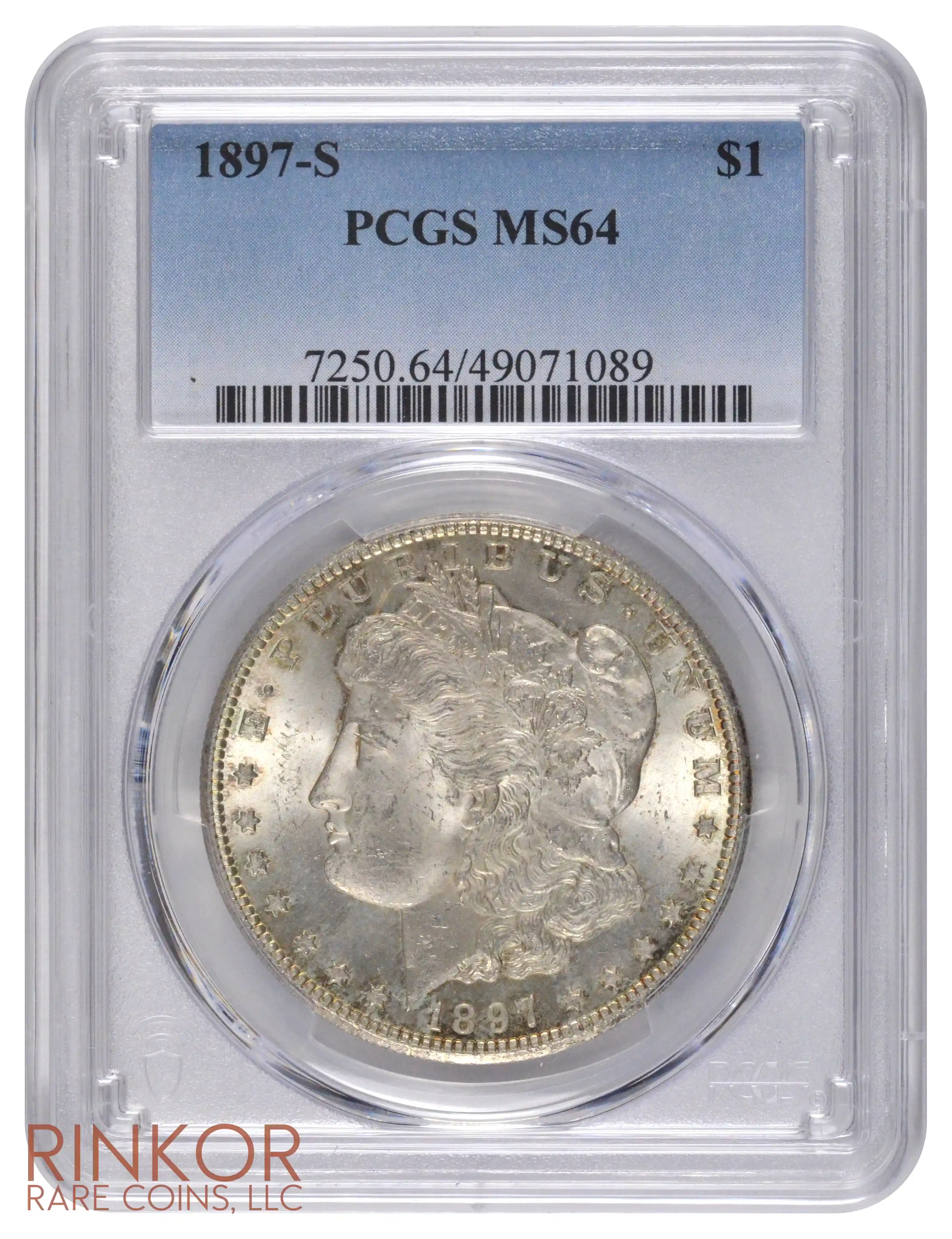 1897-S $1 PCGS MS 64