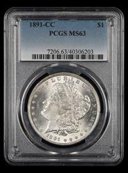 1891-CC $1 PCGS MS 63