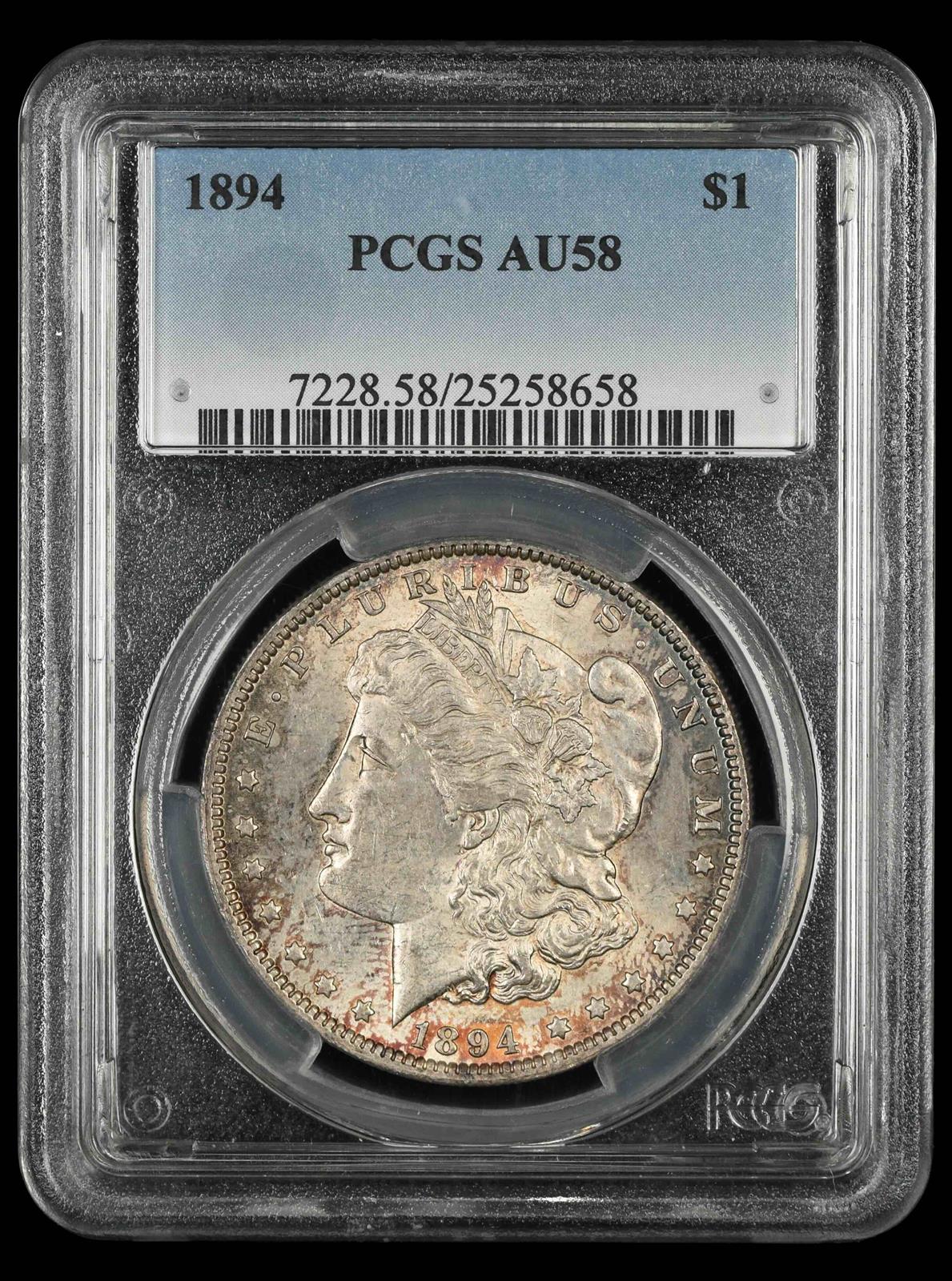 1894 $1 PCGS  AU58