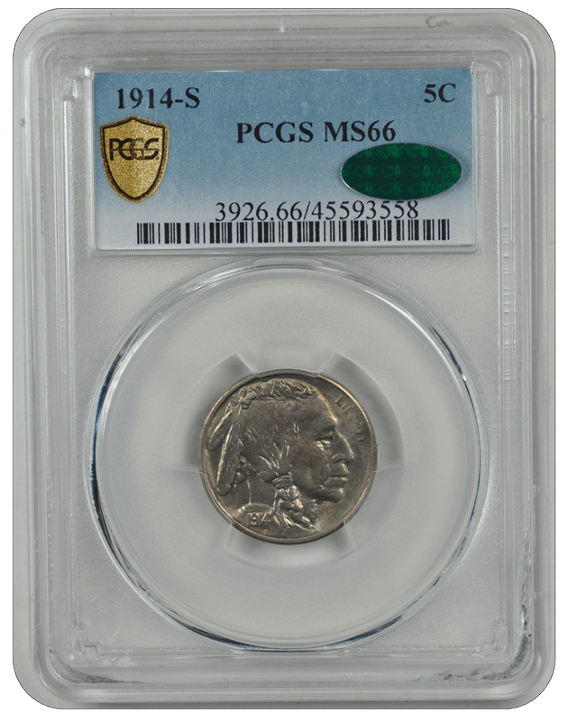 1914-S Buffalo PCGS CAC MS 66