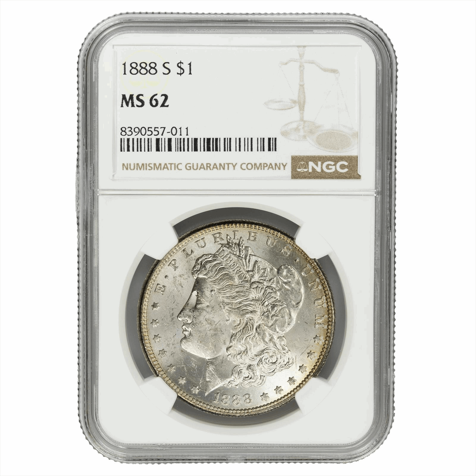1888-S Morgan Silver Dollar $1 NGC MS 62