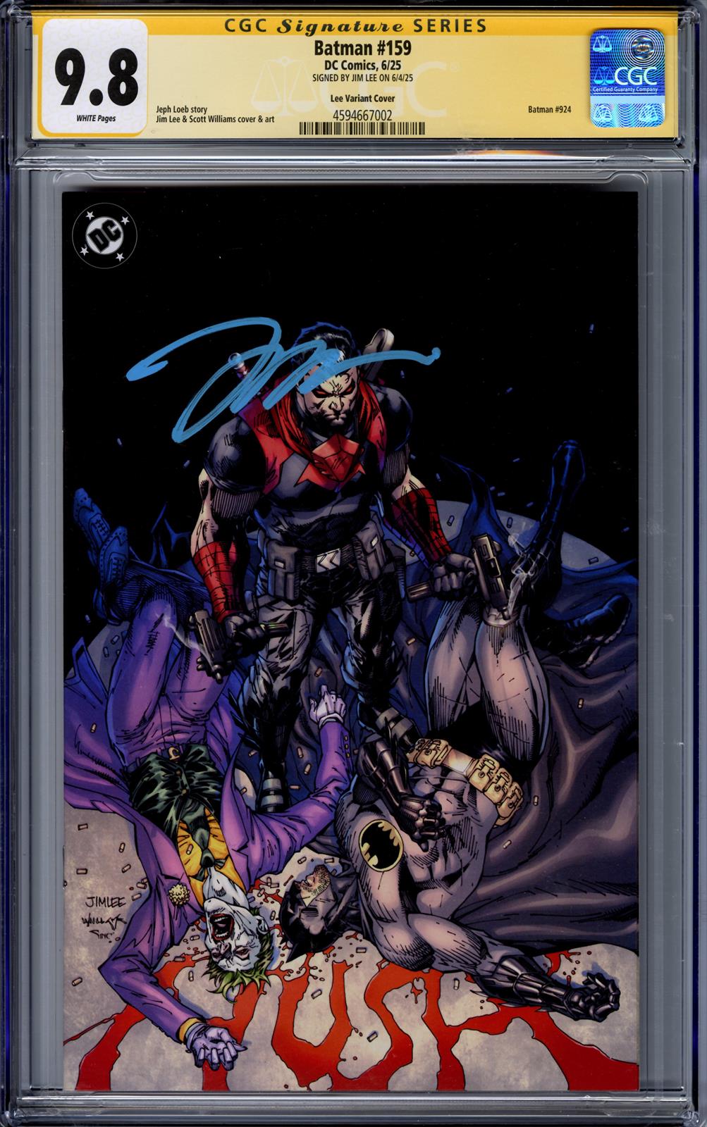 Batman #159 CGC Signature Series 9.8 (D.C., 2025) Signed by Jim Lee 