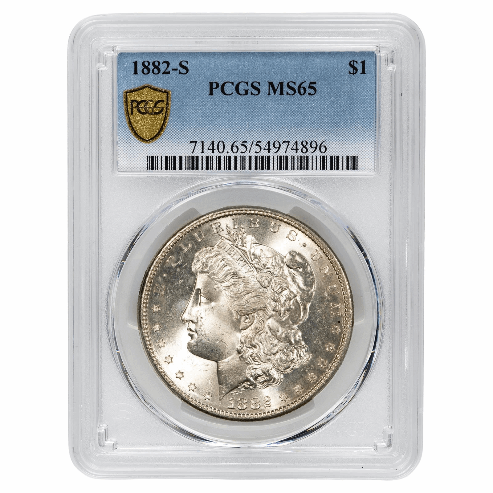 1882-S Morgan Dollar $1 PCGS MS 65