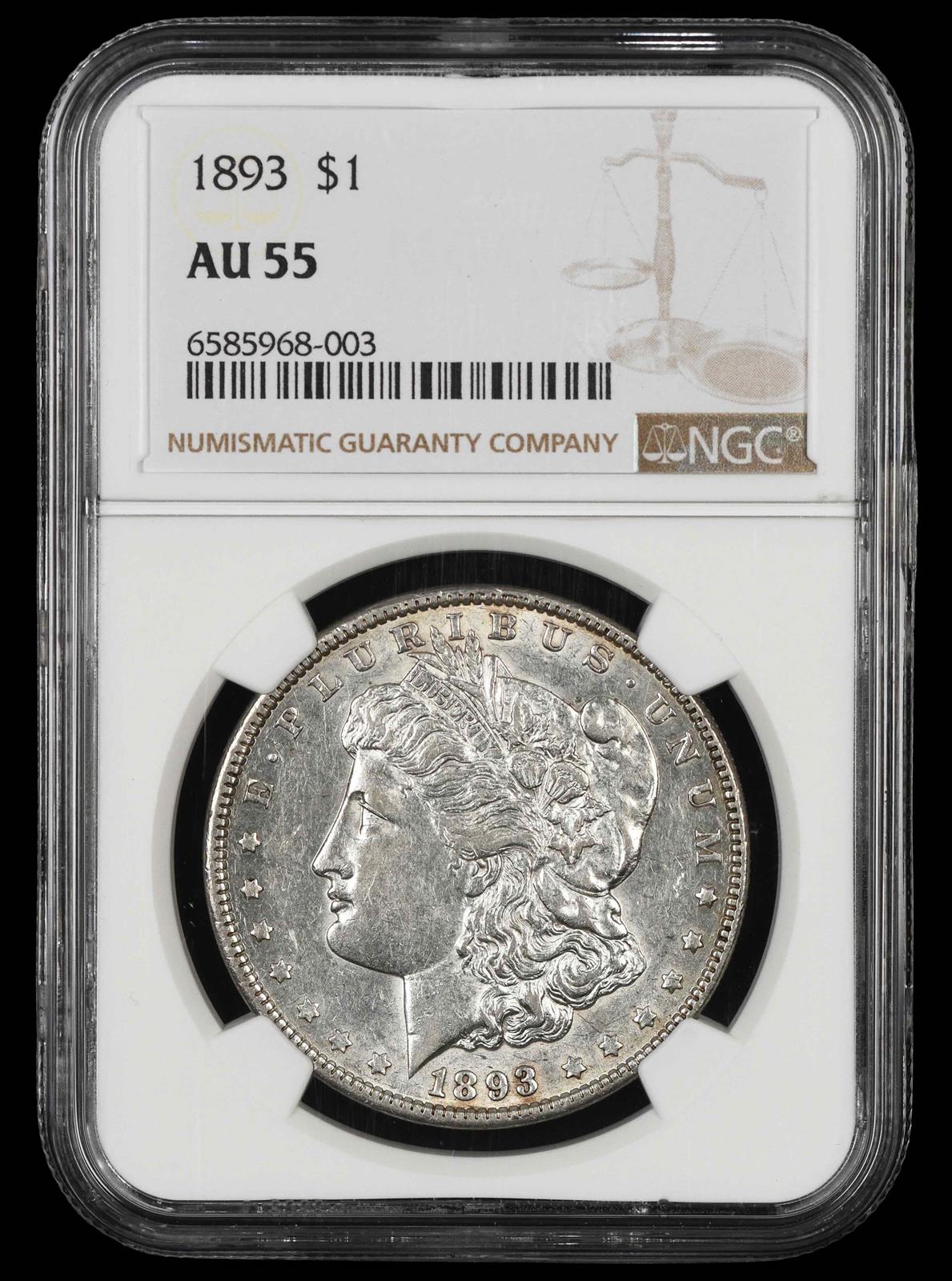1893 $1 NGC AU-55