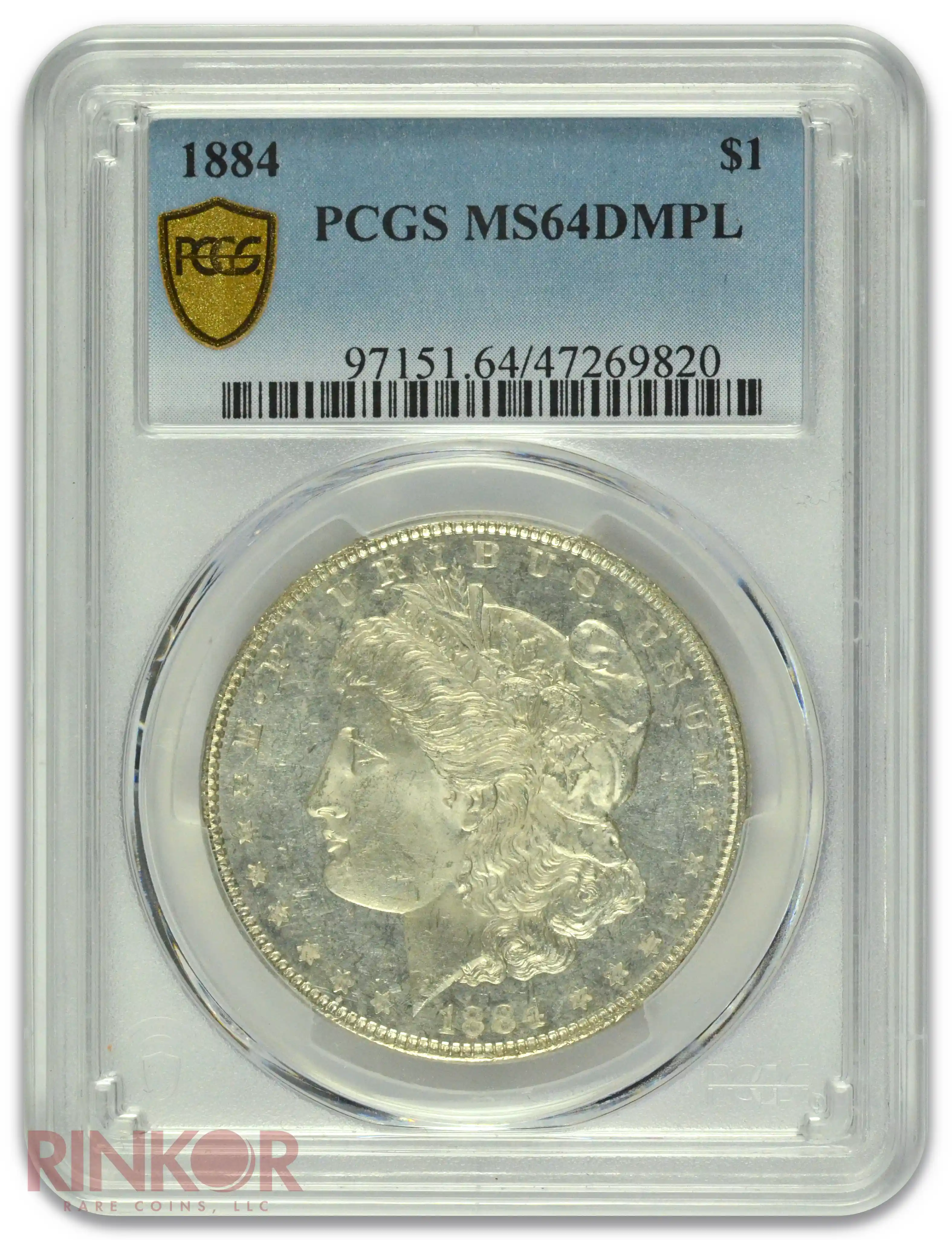1884 $1 Morgan Dollar PCGS MS 64 DMPL