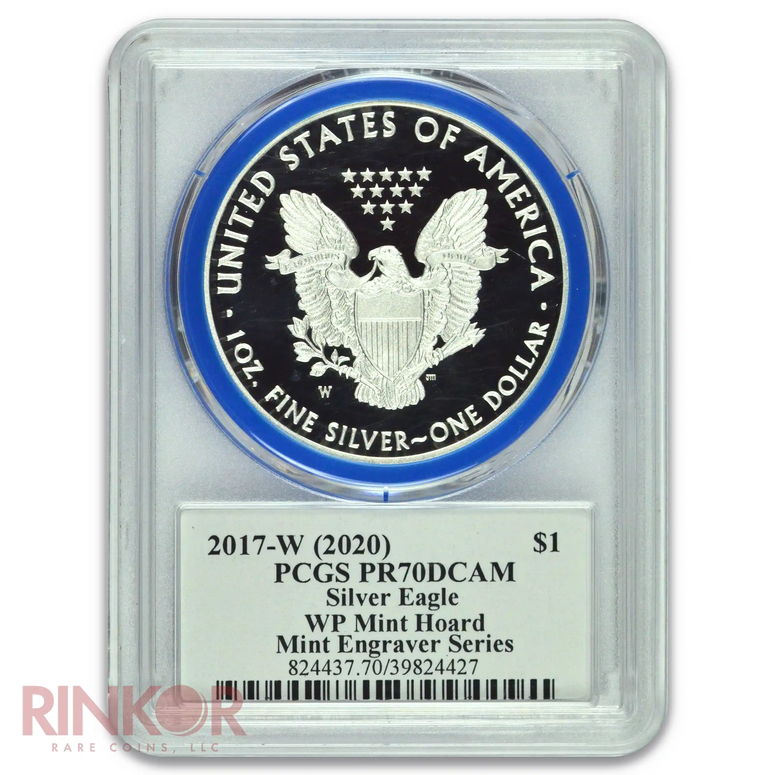 2017-W Mint Engraver Series 1oz Silver American Eagle Mercanti Sig PCGS PR 70