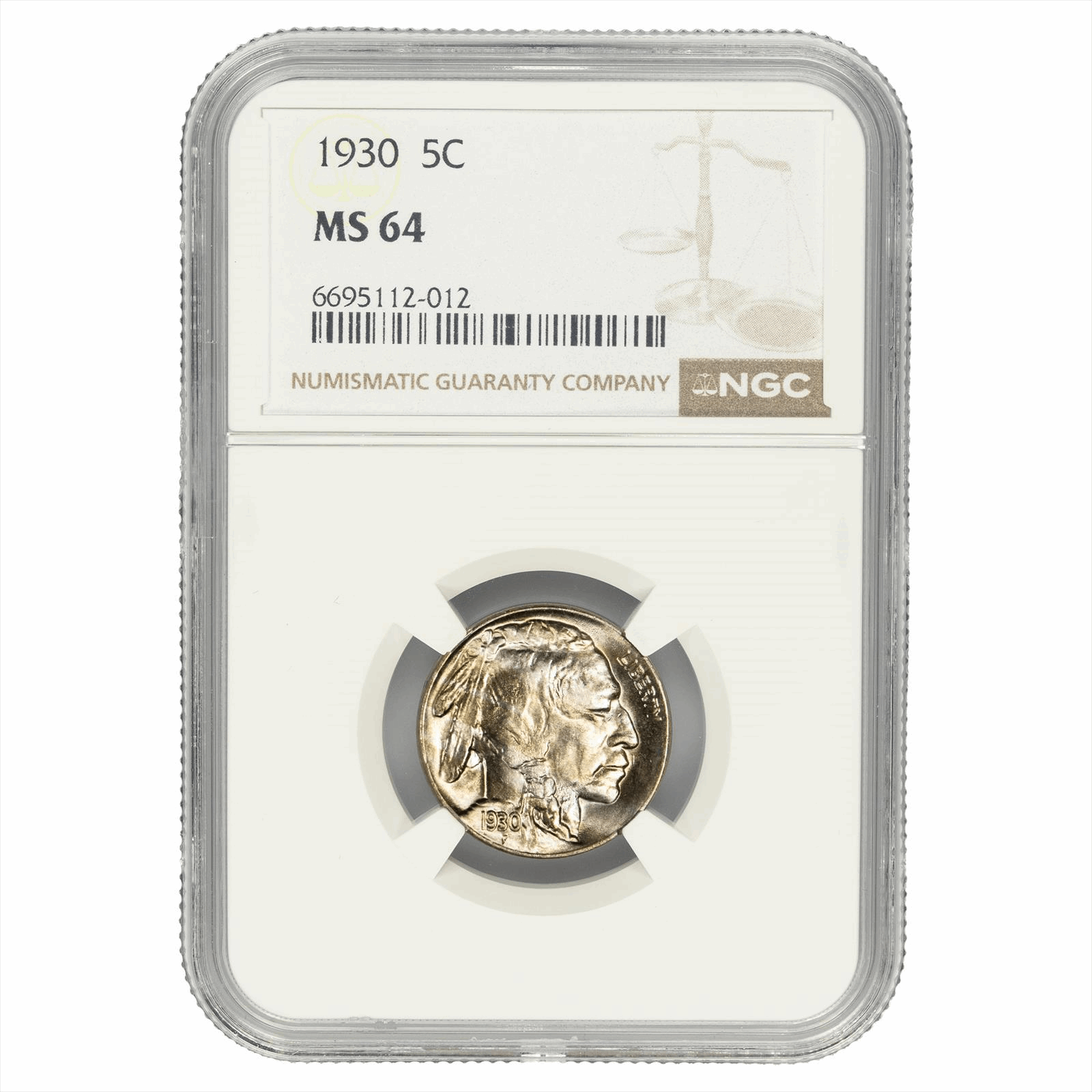1930 Buffalo Nickel 5C NGC MS 64