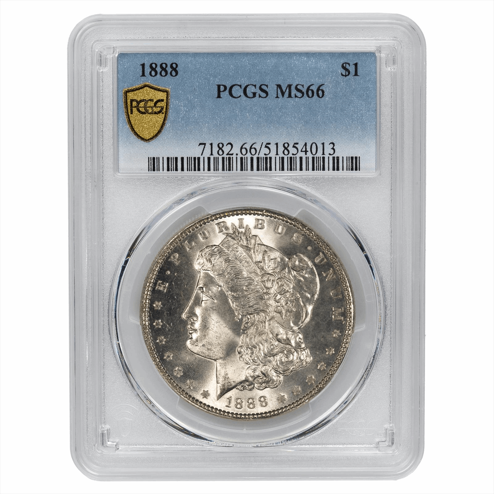 1888 Silver Morgan Dollar $1 PCGS MS 66