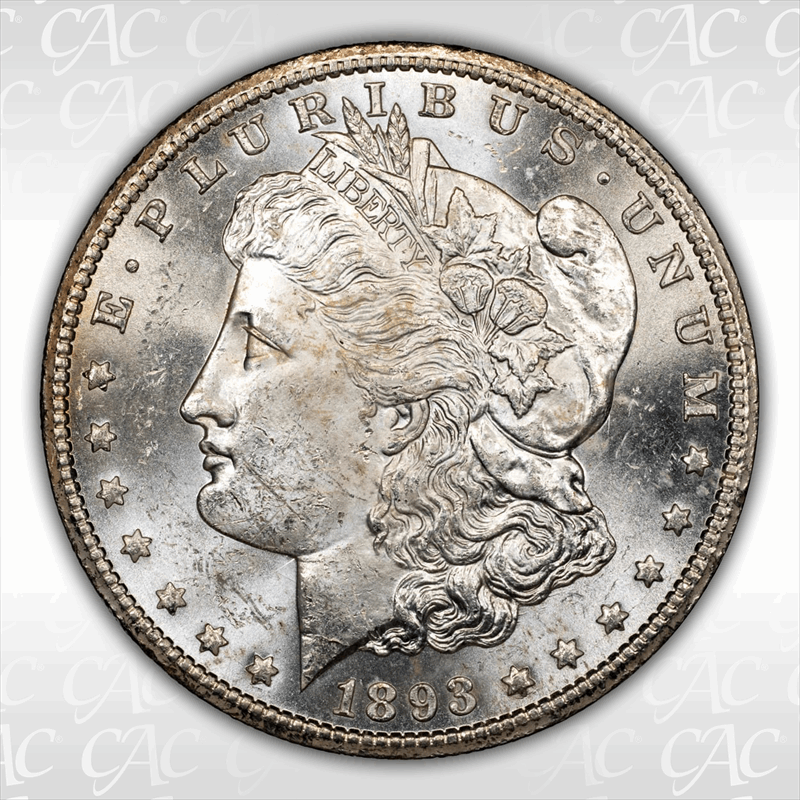 1893-CC $1 CACG MS 61