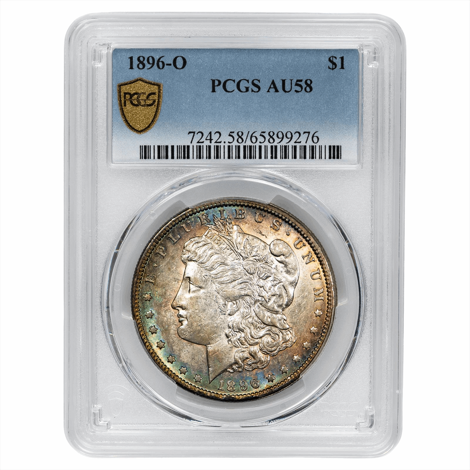 1896-O Morgan Dollar $1 PCGS AU 58