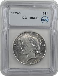 1925-S  Peace ICG  MS 62