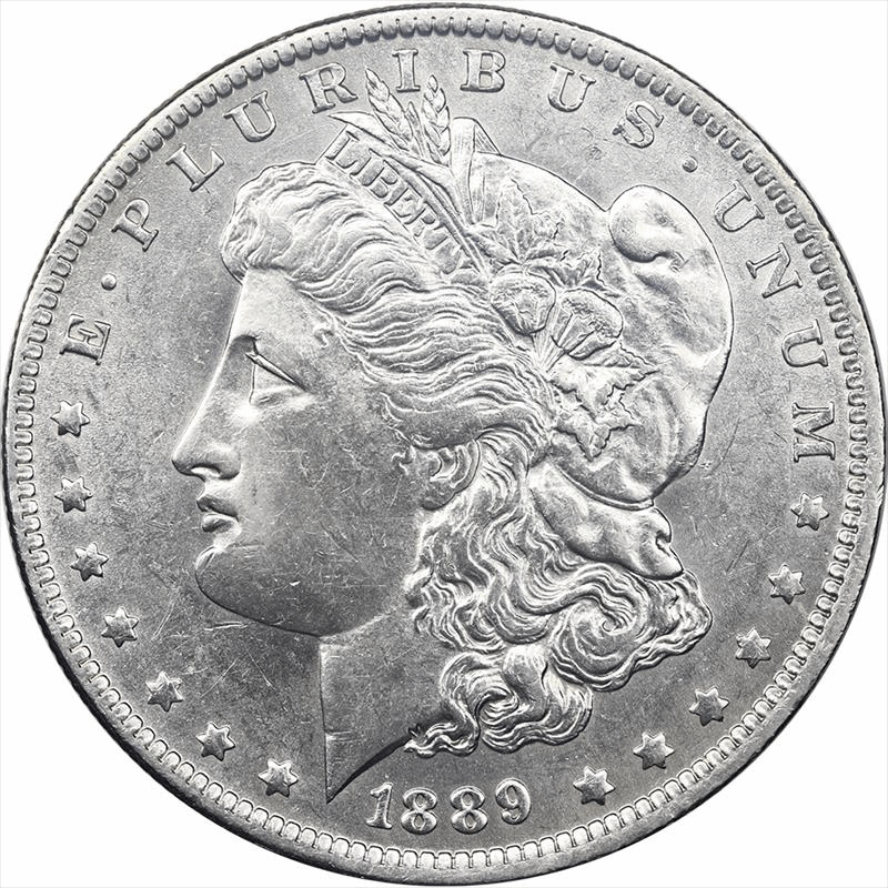 1889-O Morgan Silver Dollar $1,  Circulated Almost Uncirculated - Better Date