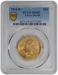 1914-D Indian Head PCGS MS 65