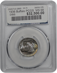 1936 Buffalo PCGS  MS 68