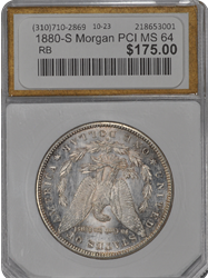 1880-S Morgan PCI MS 64 