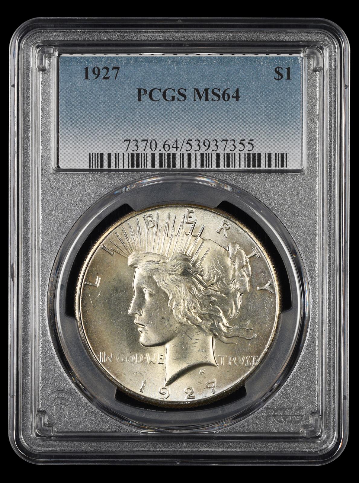 1927 $1 PCGS MS64