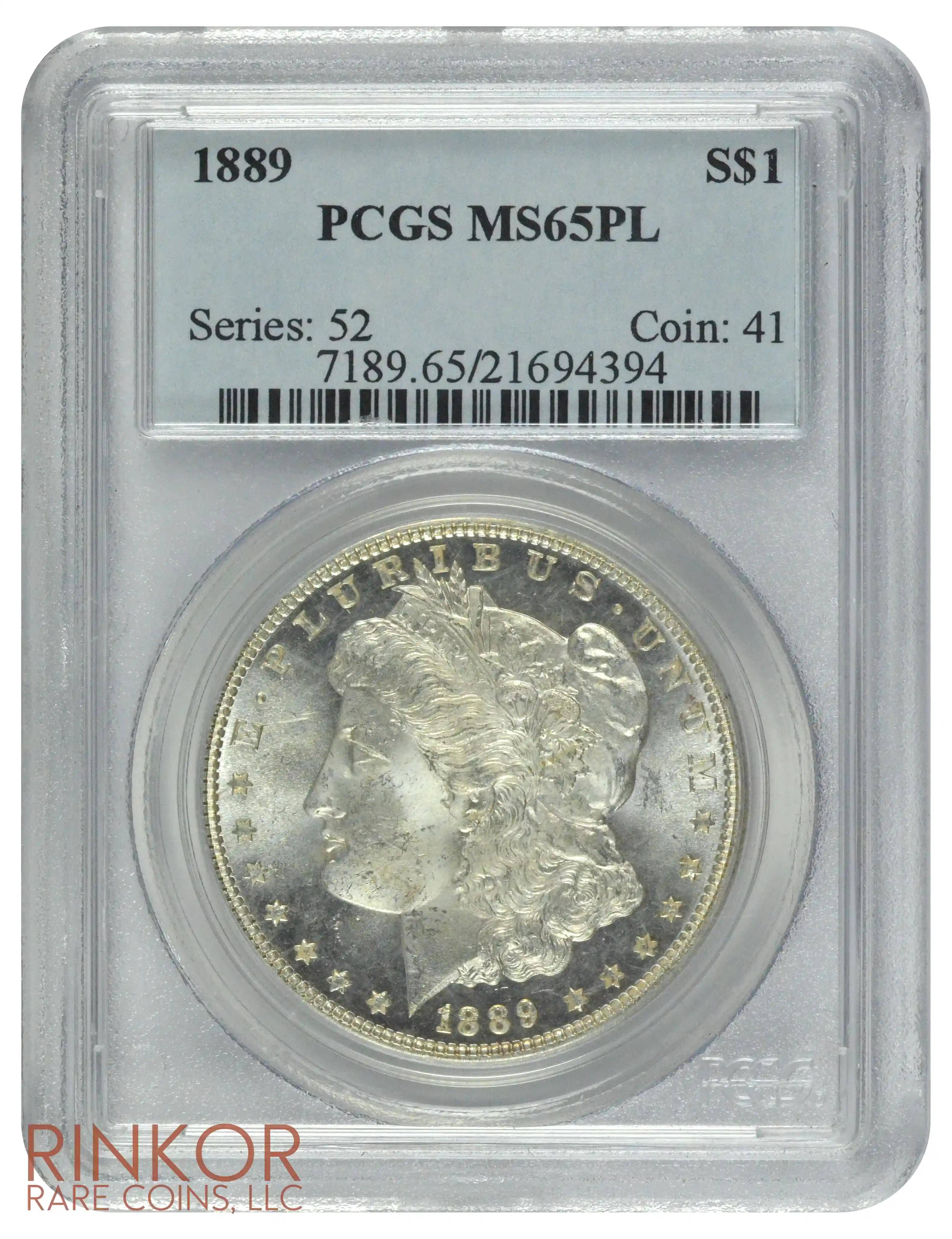 1889 $1 PCGS MS 65 PL