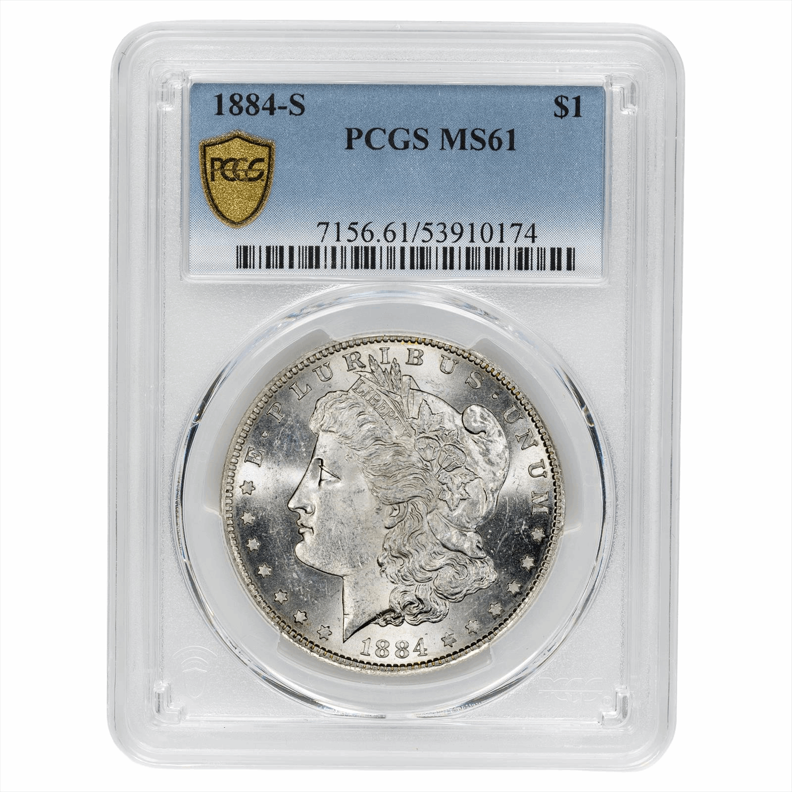 1884-S Morgan Silver Dollar $1, PCGS MS 61 - High End Key Date