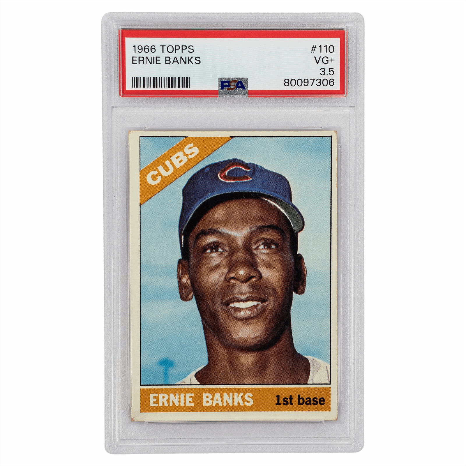 1966 Topps Ernie Banks #110 PSA VG+ 3.5 Cert #80097306