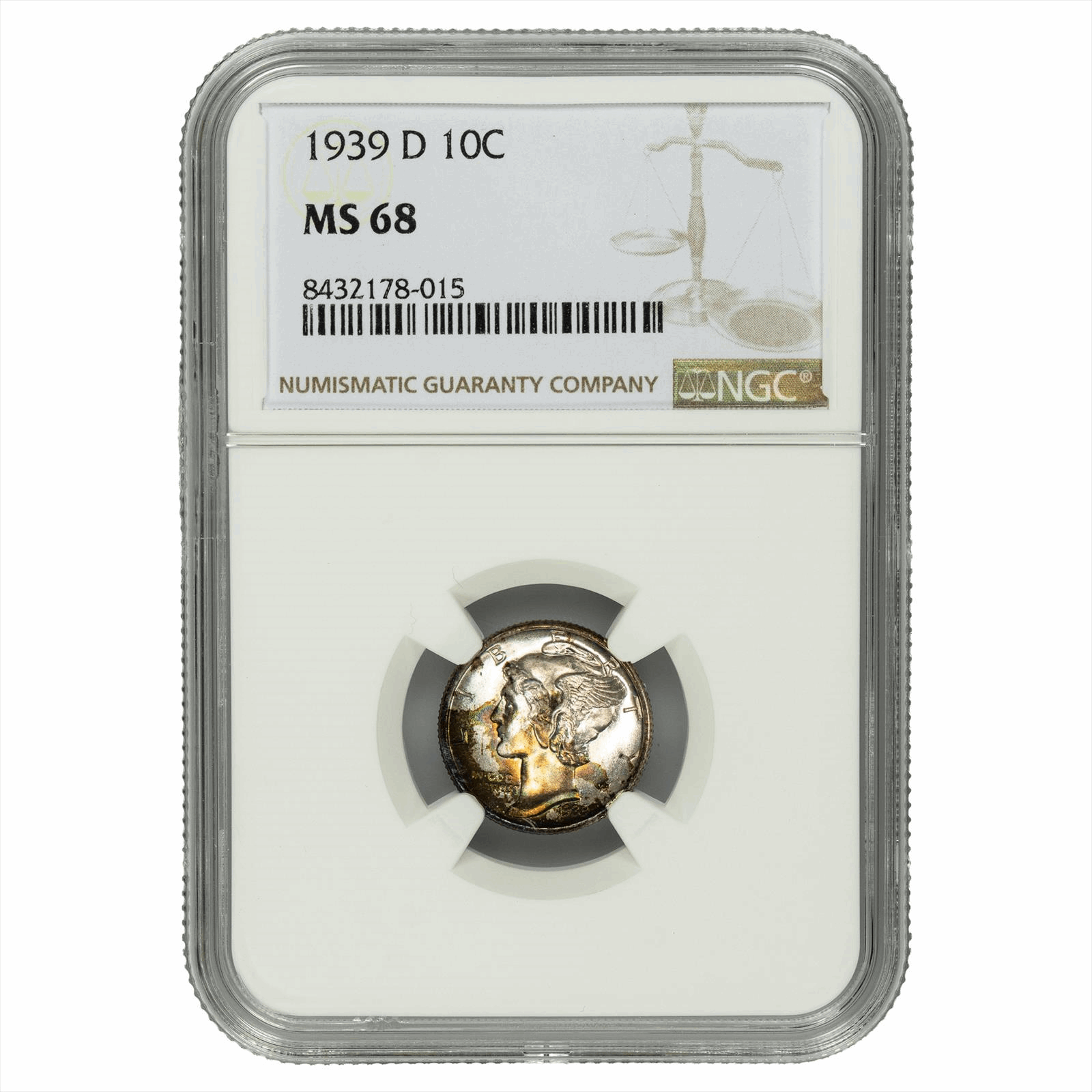 1939-D Mercury Dime 10C NGC MS 68