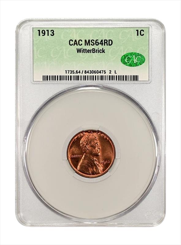 1913 1c CACG MS 64 RD WitterBrick