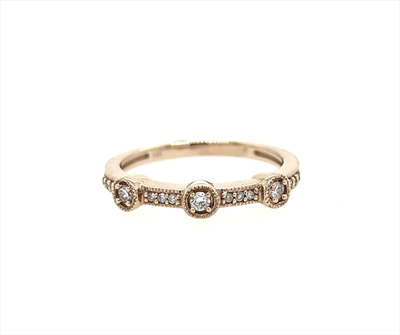 0.16cttw Diamond Stackable Ring in 14k Rose Gold 