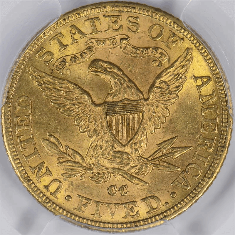 1891-CC $5 PCGS MS 63