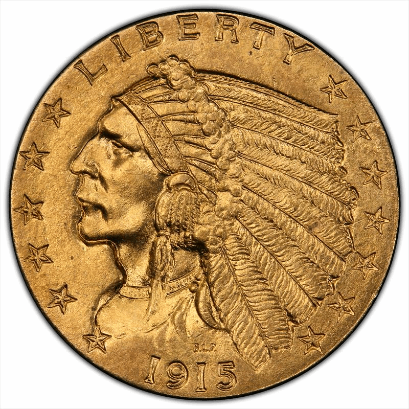 1915 $2.50 PCGS MS 62 CAC