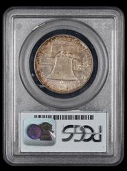 1957-D Franklin Half Dollar Attractively Toned PCGS MS66FBL