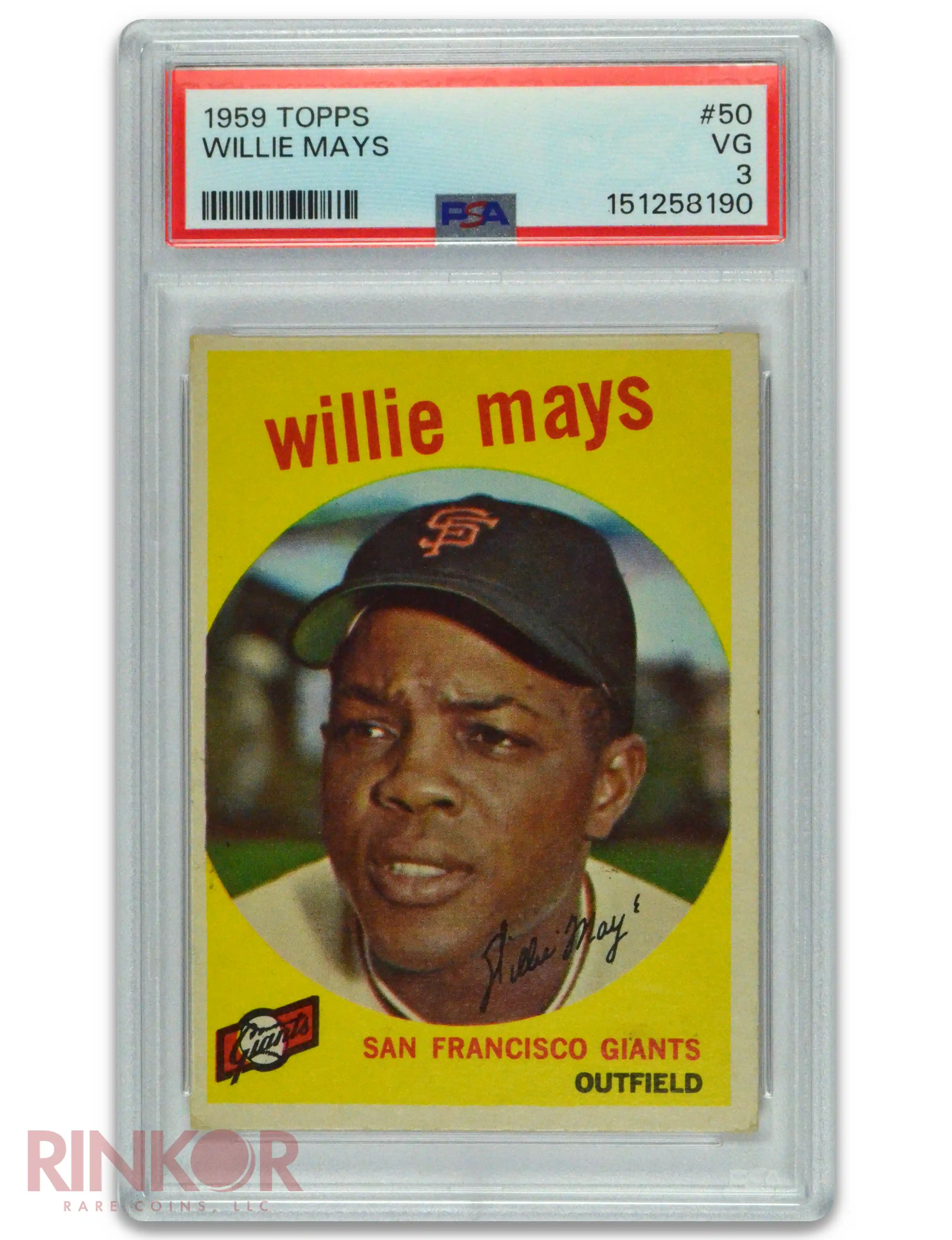 1959 Topps Willie Mays #50 PSA VG 3