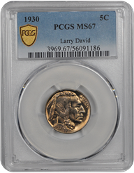 1930 Buffalo PCGS MS 67 