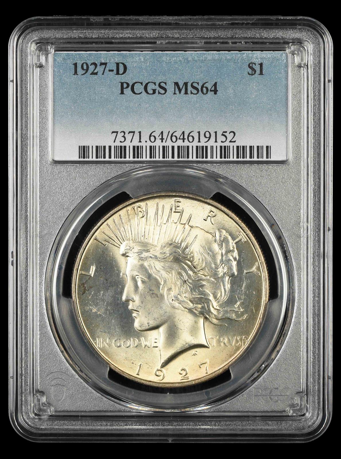 1927 D $1 PCGS MS64