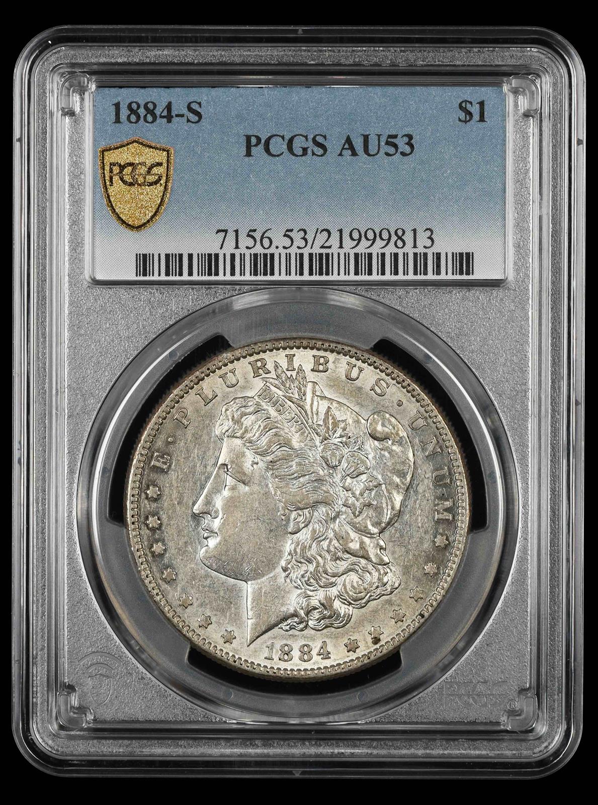 1884-S $1 PCGS AU-53
