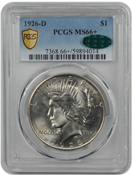1926-D Peace PCGS CAC MS 66+