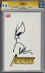 Avengers #1 CGC Signature Series 9.8 (Marvel, 2010) Signed & Sketch by Jim Starlin 