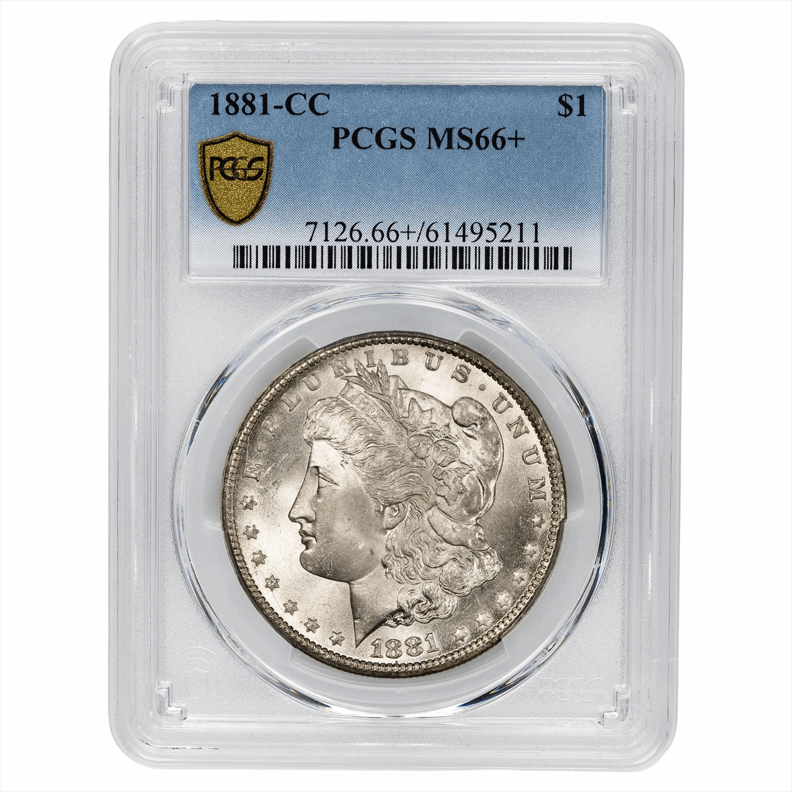 1881-CC Morgan Dollar $1 PCGS MS 66+