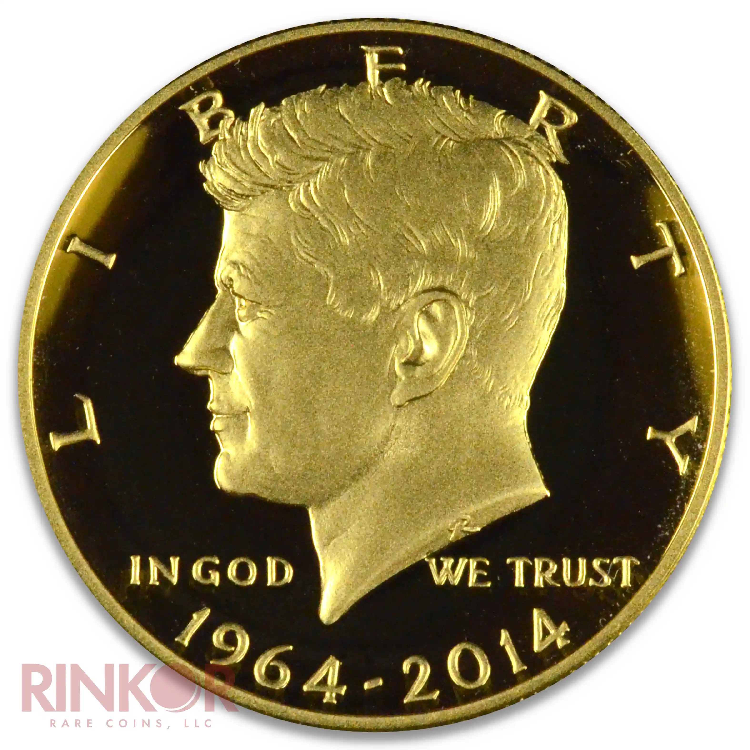 2014-W 3/4oz Gold Kennedy Half Dollar 50th Anniversary Proof (Box and CoA)