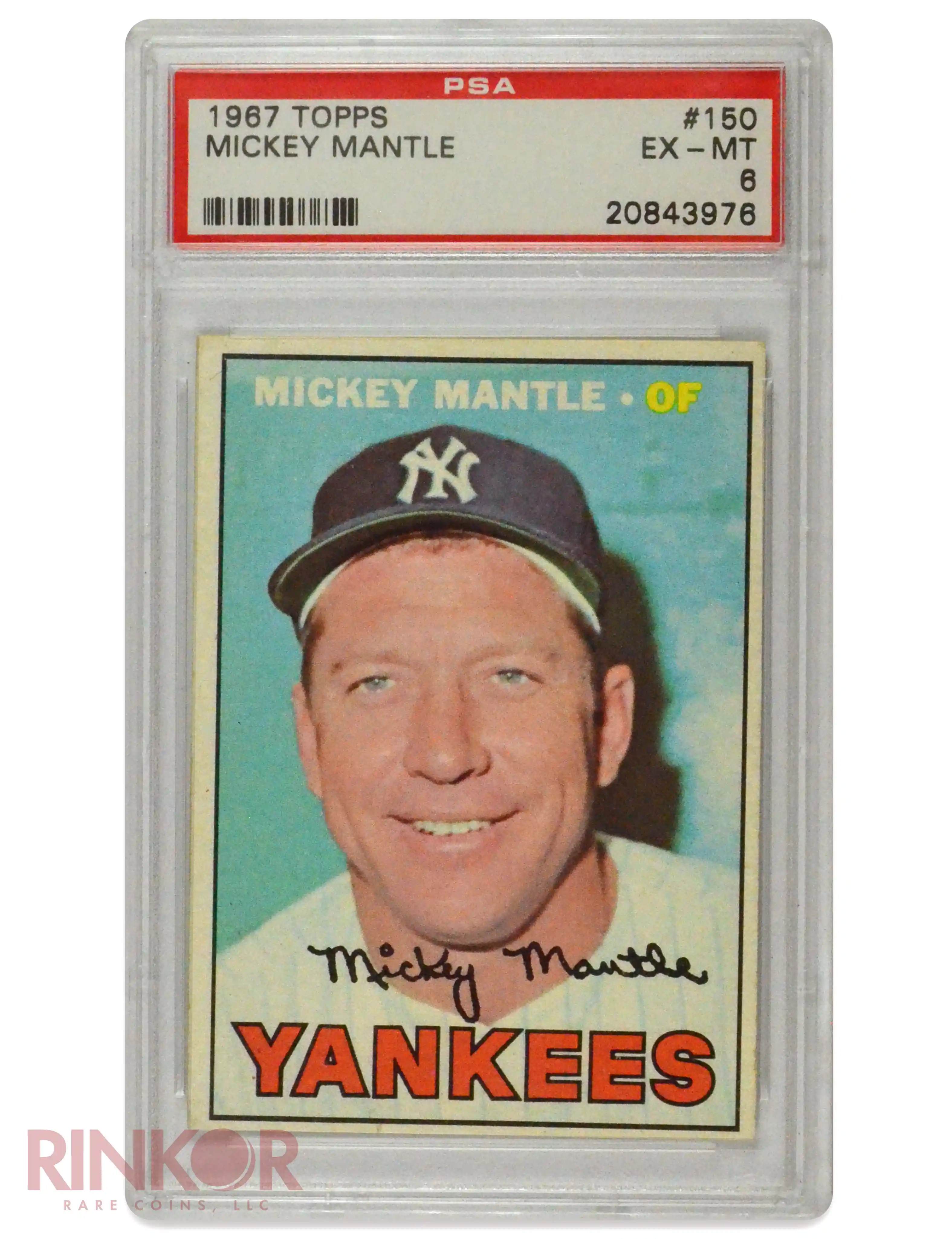 1967 Topps Mickey Mantle #150 PSA EX-MT 6