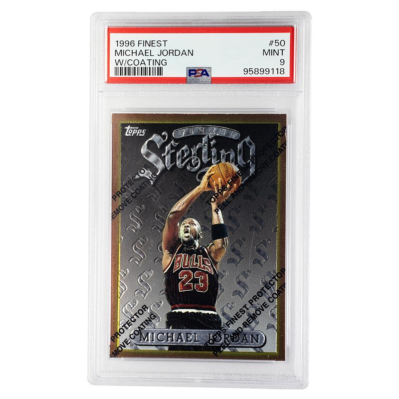 1996 Finest Michael Jordan W/ Coating #50 PSA Mint 9 Cert #95899118