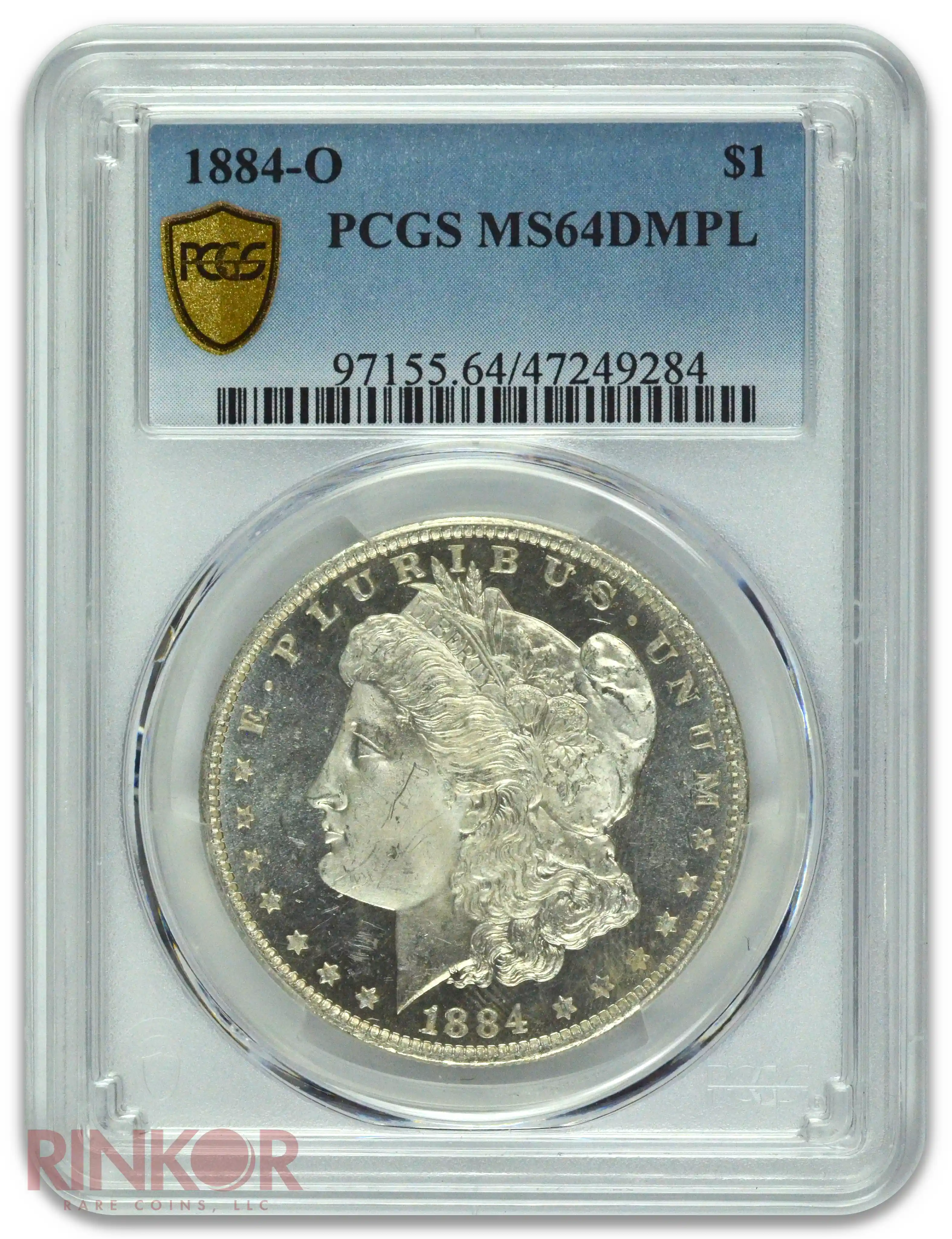 1884-O $1 Morgan Dollar PCGS MS 64 DMPL