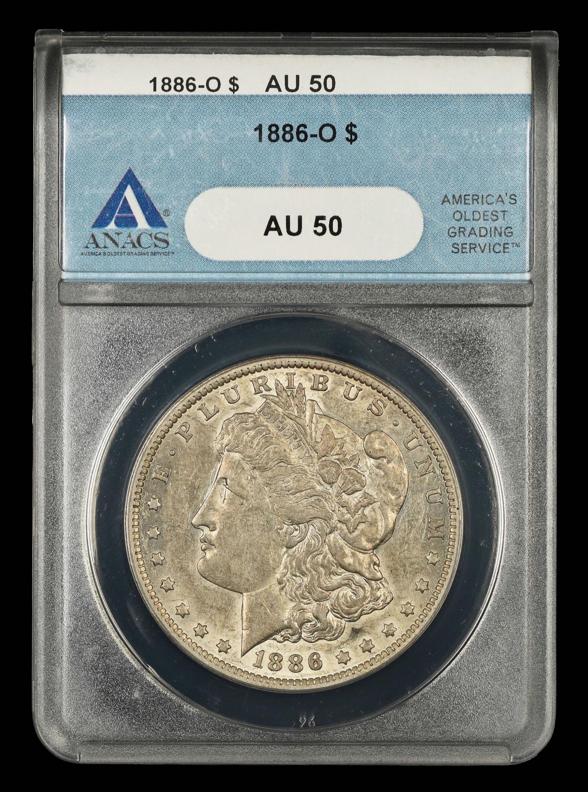 1886 O $1 ANACS AU 50