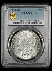 1889-S $1 PCGS AU-50